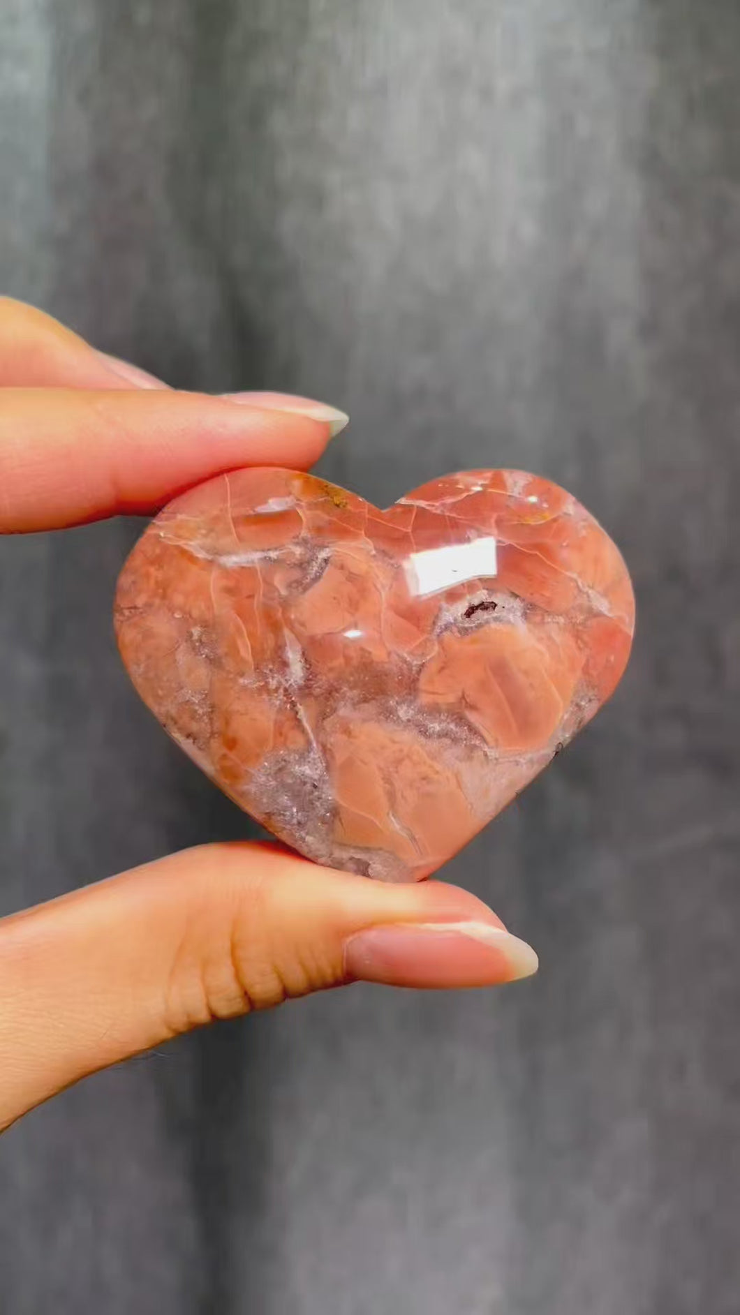 Pink Agate Heart 14241